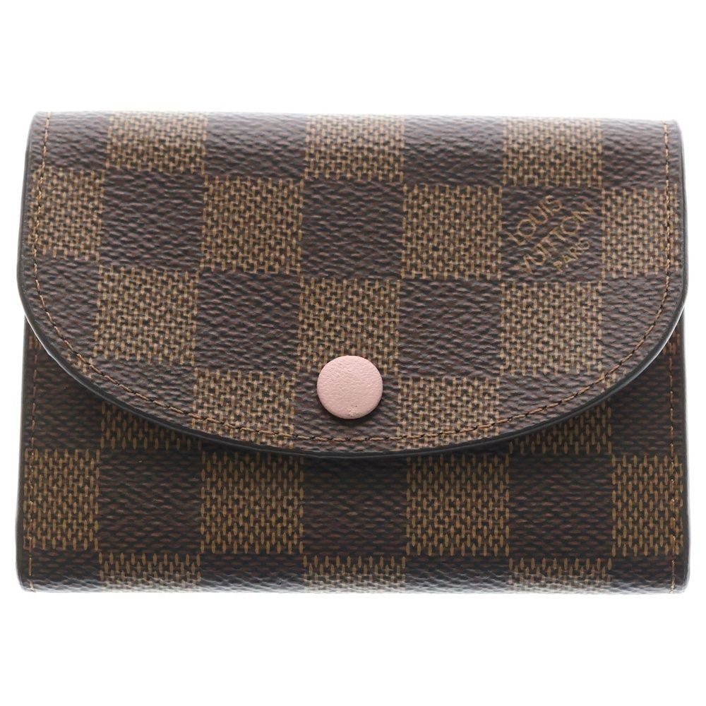 Louis Vuitton Damier Porte-Monnaie Rosalie Rose Valley Compact Wallet Mini Brown