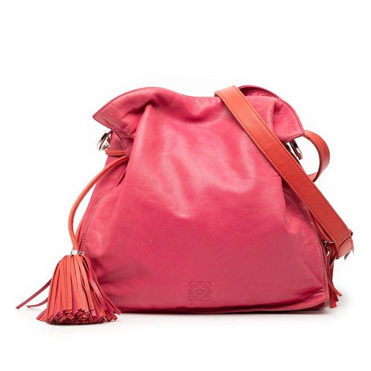 Loewe Anagram Flamenco Tassel Pink Leather