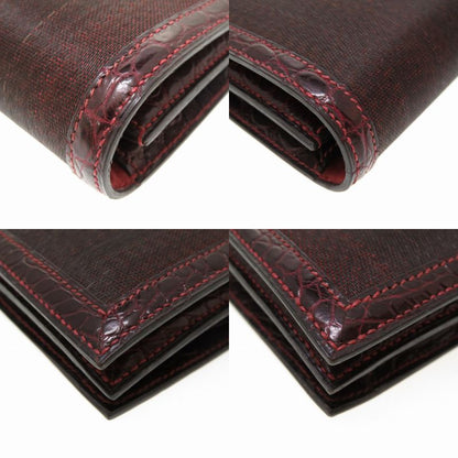 Hermes Polosus Crinolan Bordeaux Gold Hardware 00N Engraved Vintage Clutch Bag