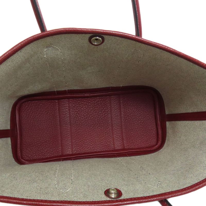 Hermes Garden Party TPM Silver Hardware Tote Bag Canvas Women