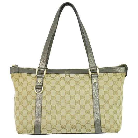 Gucci Abbey GG Canvas Tote Beige