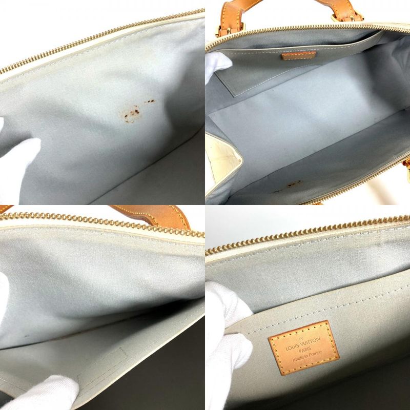 Louis Vuitton Handbag Rosewood Avenue M93508 Monogram Vernis Canvas Pe Lou White