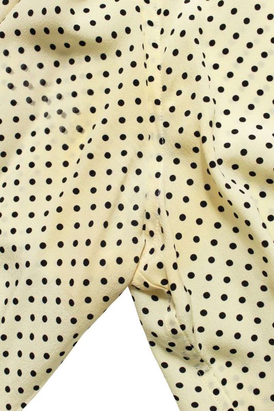Saint Laurent Paris 646850 Y1h53 Polka Dot Silk Eve Collar Long Sleeve Shirt