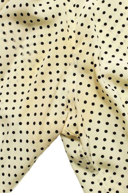 Saint Laurent Paris 646850 Y1h53 Polka Dot Silk Eve Collar Long Sleeve Shirt