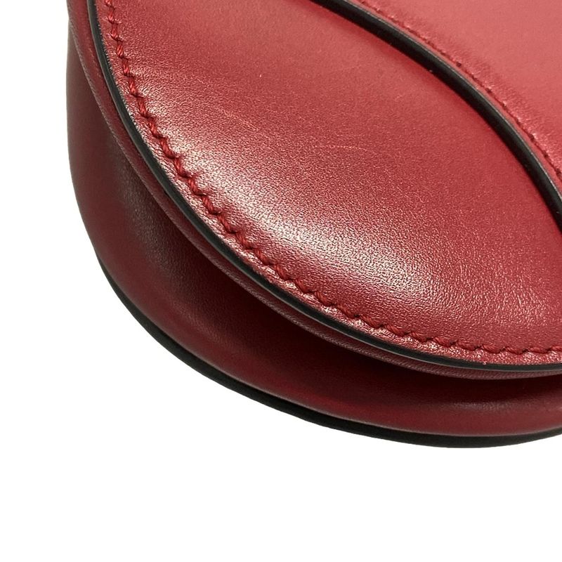 Dior/christian Dior Handbag Saddle Bag Red Leather