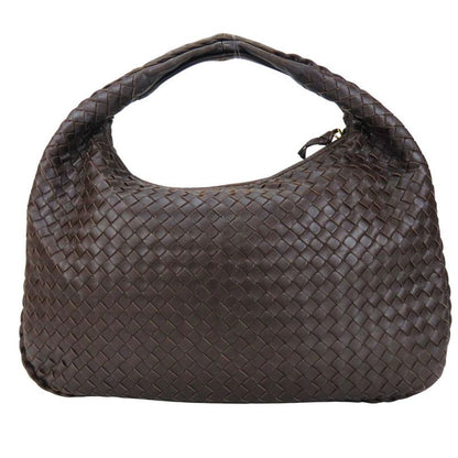 Bottega Veneta Shoulder Bag Intrecciato 115653 Lamb Skin Brown Shoulder One