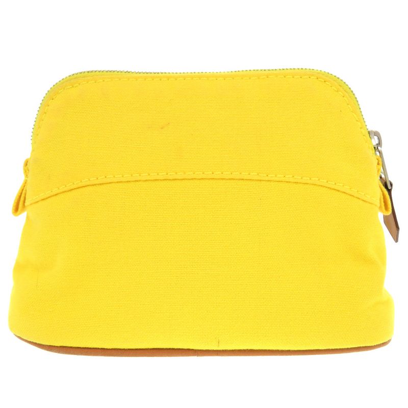 Hermes Bolide Pouch 16 Mini Cotton Yellow Cosmetic Pouch Yellow 0804 Hermes