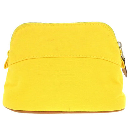 Hermes Bolide Pouch 16 Mini Cotton Yellow Cosmetic Pouch Yellow 0804 Hermes