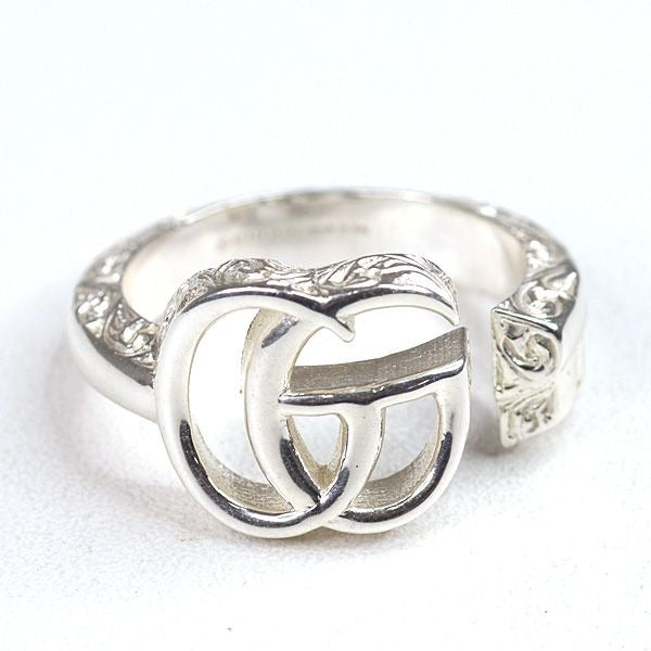 Gucci Double G Key Motif Ring Star Silver AG 925 Size 12