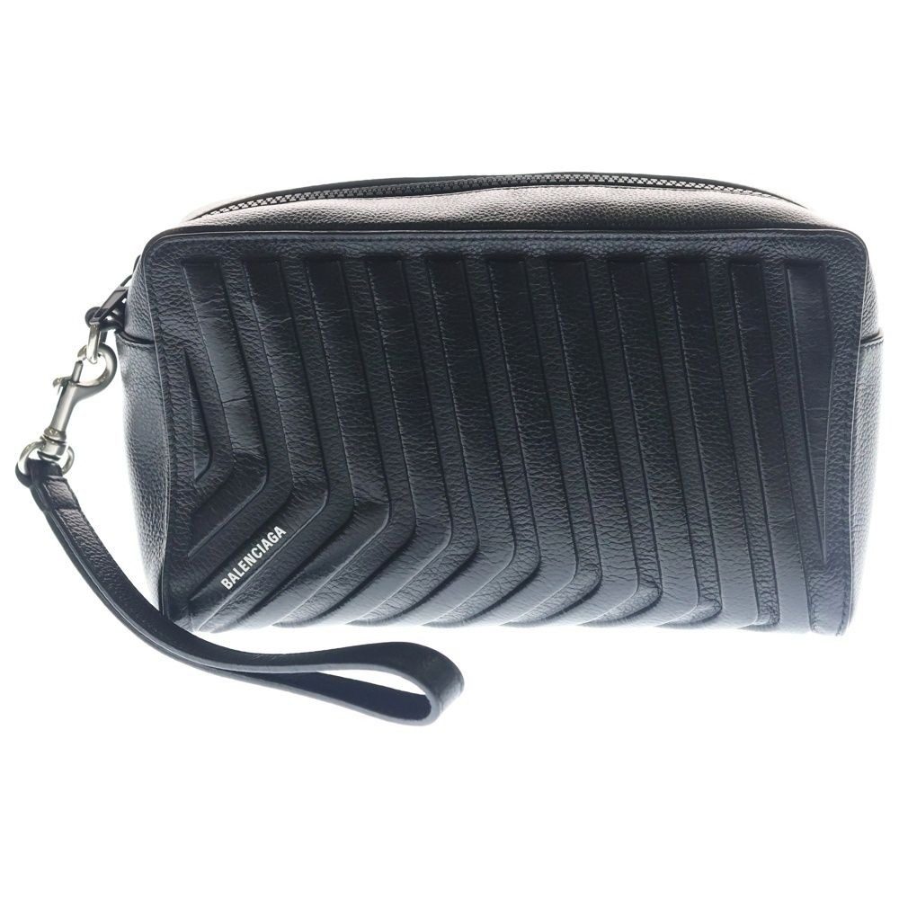 Balenciaga Car Toiletry Pouch Clutch Black
