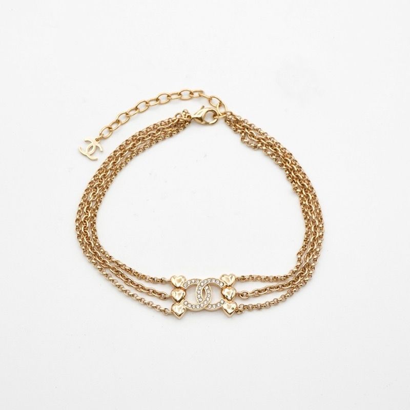 Chanel Necklace Pendant Choker Gold Coco Mark Rhinestone Heart