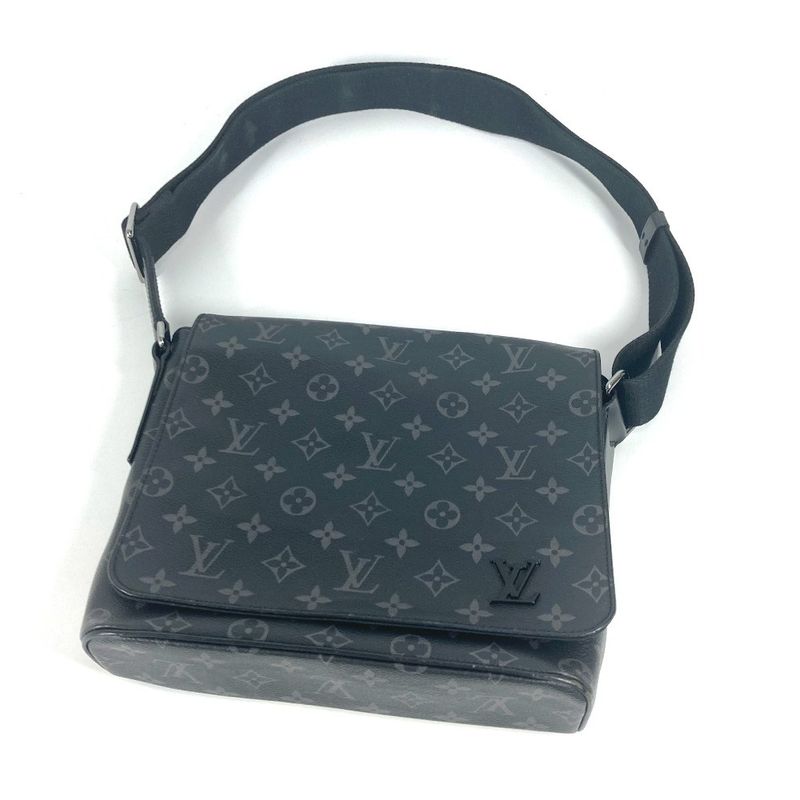 Louis Vuitton Shoulder Bag District PM M45272 Monogram Eclipse Canvas Black