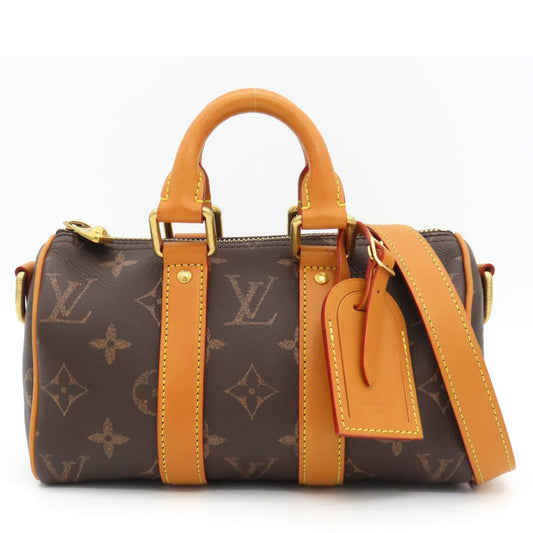 Louis Vuitton Keepall Bandouliere 25 Monogram Brown Gold Calfskin 2-Way