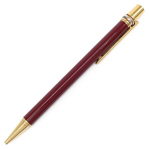 Cartier Ballpoint Pen Trinity GP Resin Bordeaux Gold Must de Cartier Blue Ink