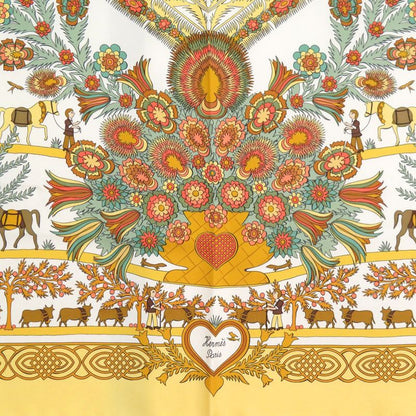 Hermes Carré 90 Decoupages Cut-out Silk Multicolor Scarf 0750 Hermes