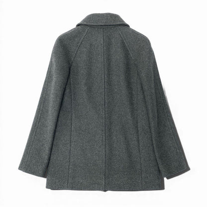 Celine Vintage Collarless Coat Wool Cashmere Blend Outer 38 Gray — view 3