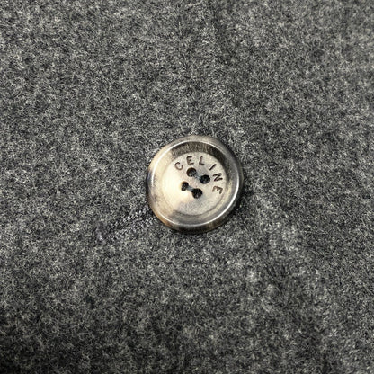 Celine Vintage Collarless Coat Wool Cashmere Blend Outer 38 Gray — view 7