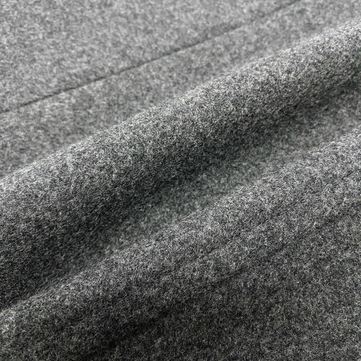 Celine Vintage Collarless Coat Wool Cashmere Blend Outer 38 Gray — view 8