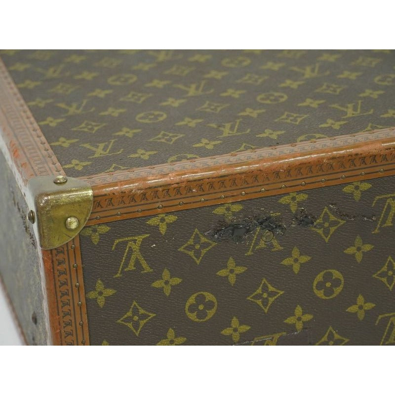 Louis Vuitton Bisten 50 Monogram Trunk Travel Bag Handbag Brown — view 4