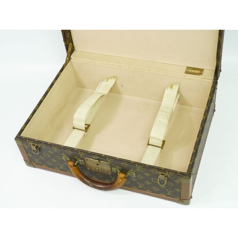 Louis Vuitton Bisten 50 Monogram Trunk Travel Bag Handbag Brown — view 7