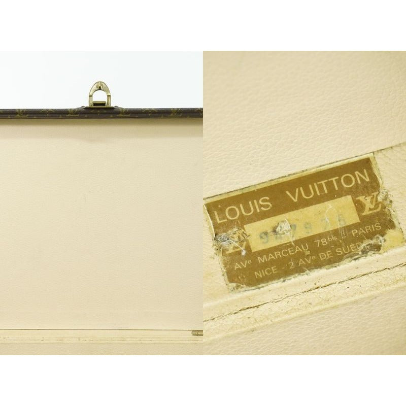 Louis Vuitton Bisten 50 Monogram Trunk Travel Bag Handbag Brown — view 9