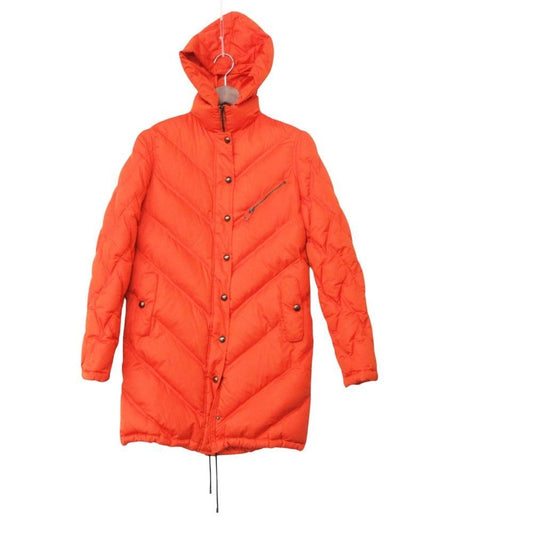 Versace Versus Down Jacket Coat Long Length Hooded Orange