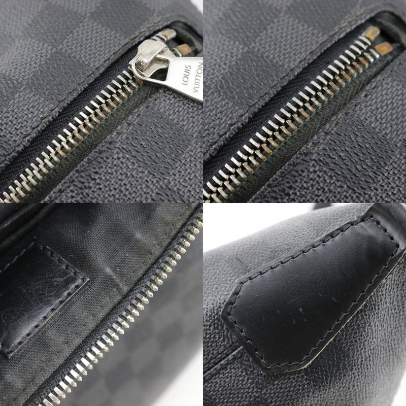 Louis Vuitton Mick PM N41211 Damier Graphite Canvas Black Sr1104 Men's Shoulder