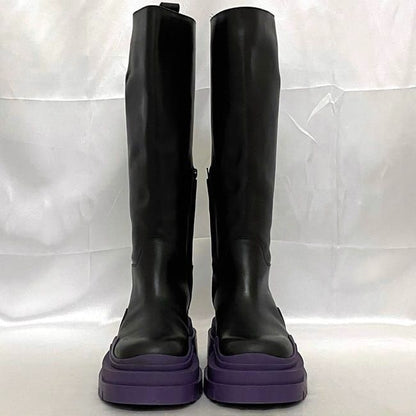 Bottega Veneta Long Boots Ec21731 Black Purple 37