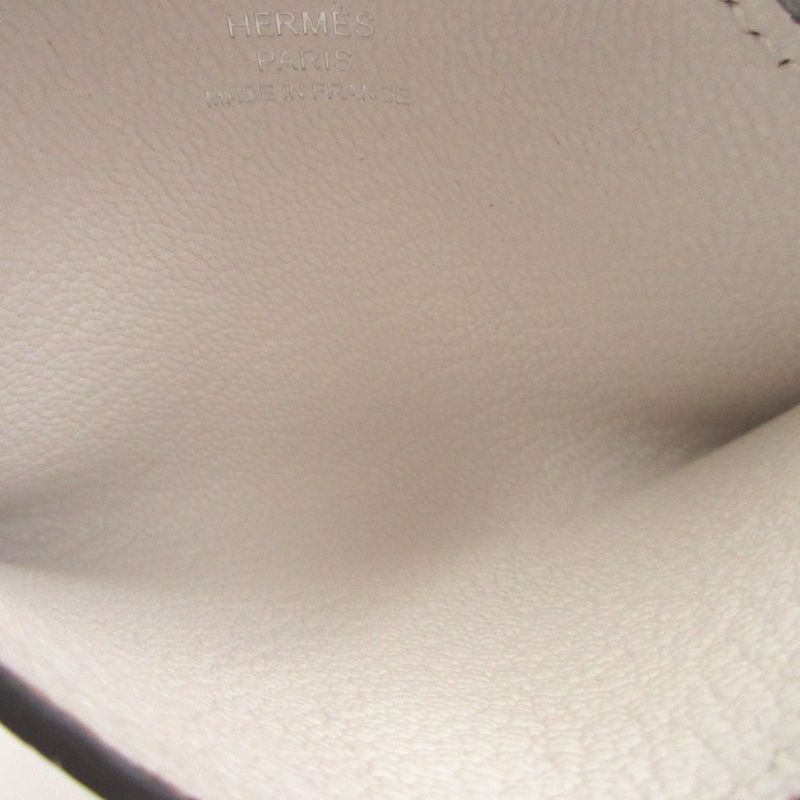 Hermes Iliad W Engraved (2024) Evercolor New White Card Case 1576 Hermes