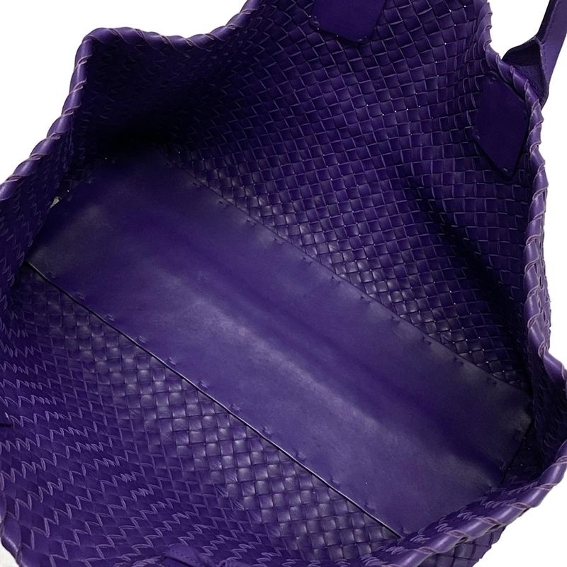 Bottega Veneta Tote Bag Cabas MM Purple Limited Edition Of 750 (361/750) Leather