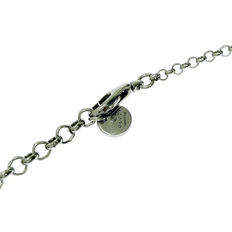 Gucci Silver Interlocking G Arabesque Necklace 7.2g 925 Engraved 357901 Necklace