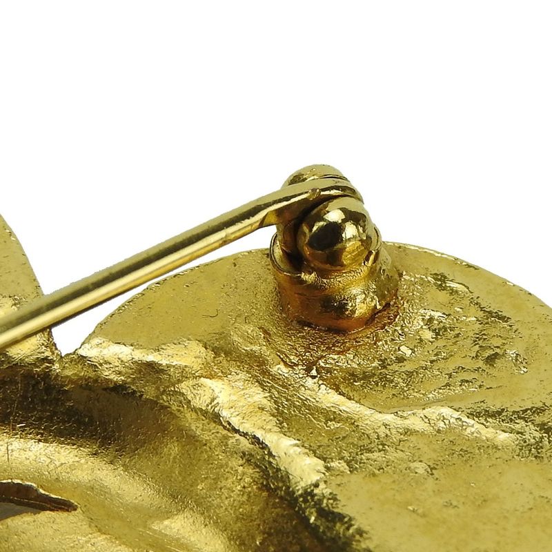 Chanel Coco Mark Brooch Accessories Flower Plated Gold Small Box Accessories