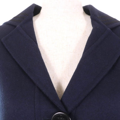 Christian DIOR 2r0c48x1116 Wool Rabbit Blend Sailor Collar Jacket Navy 40 Made