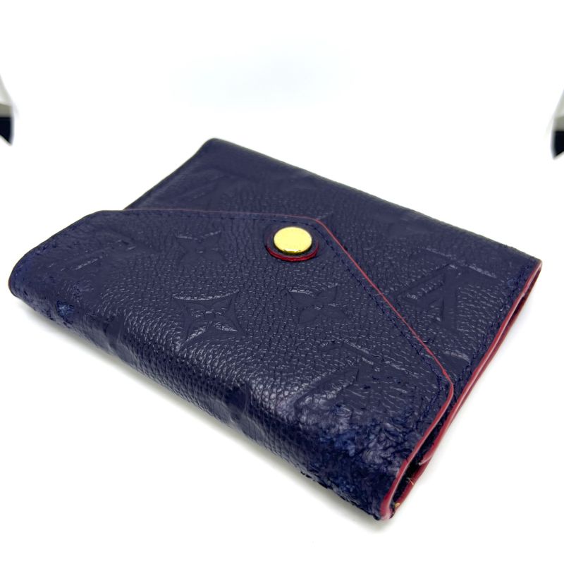 Louis Vuitton Wallet Monogram Empreinte Trifold Wallet Navy Leather M64577