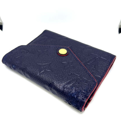 Louis Vuitton Wallet Monogram Empreinte Trifold Wallet Navy Leather M64577