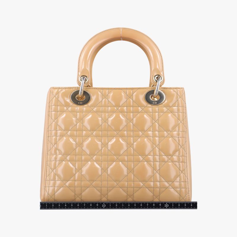 Christian Diorchristian Dior Lady Dior Beige Patent 14b-ma-0112