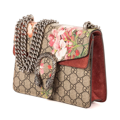 Gucci Blooms Dionysus Beige Burgundy Supreme Canvas Shoulder Bag — view 2