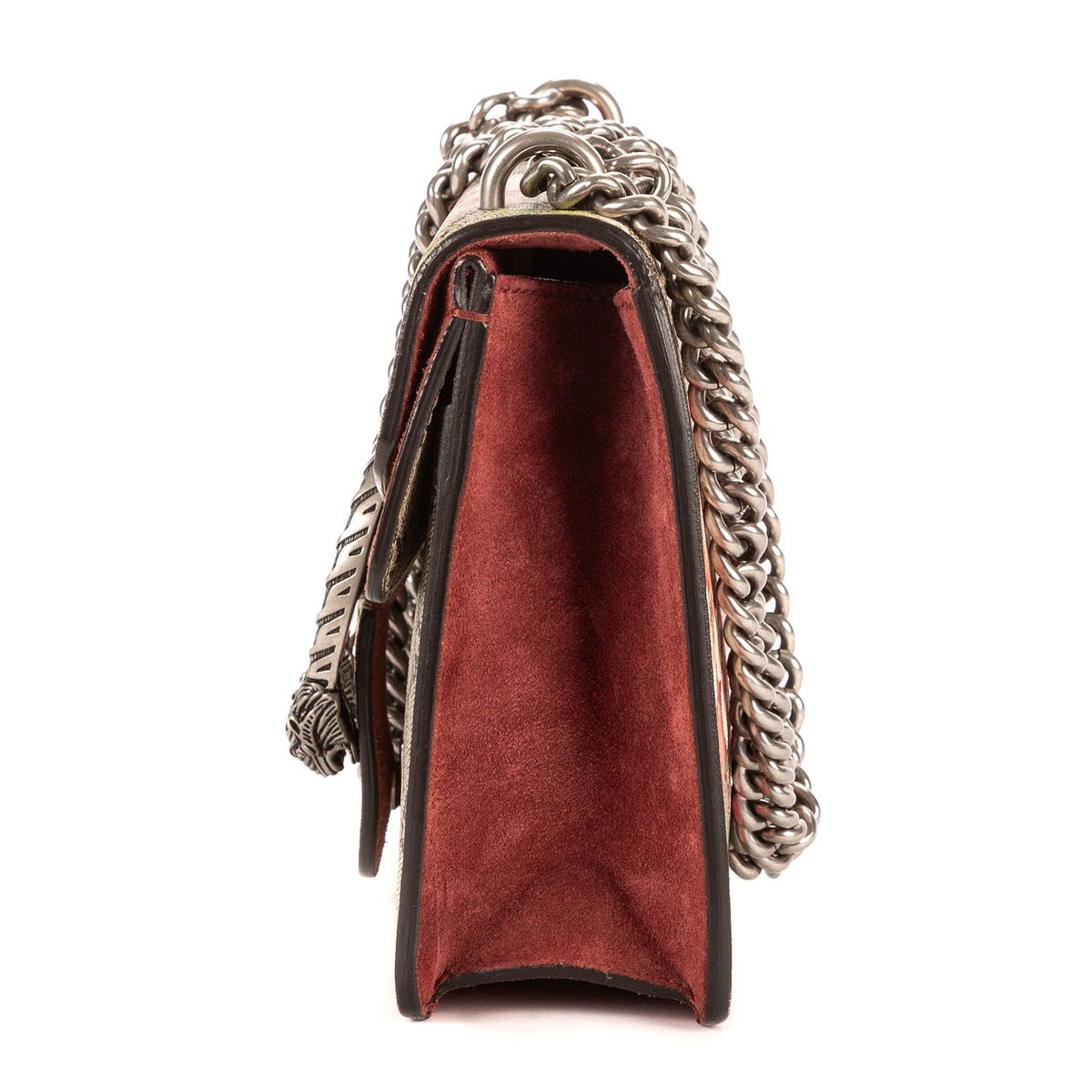 Gucci Blooms Dionysus Beige Burgundy Supreme Canvas Shoulder Bag — view 3