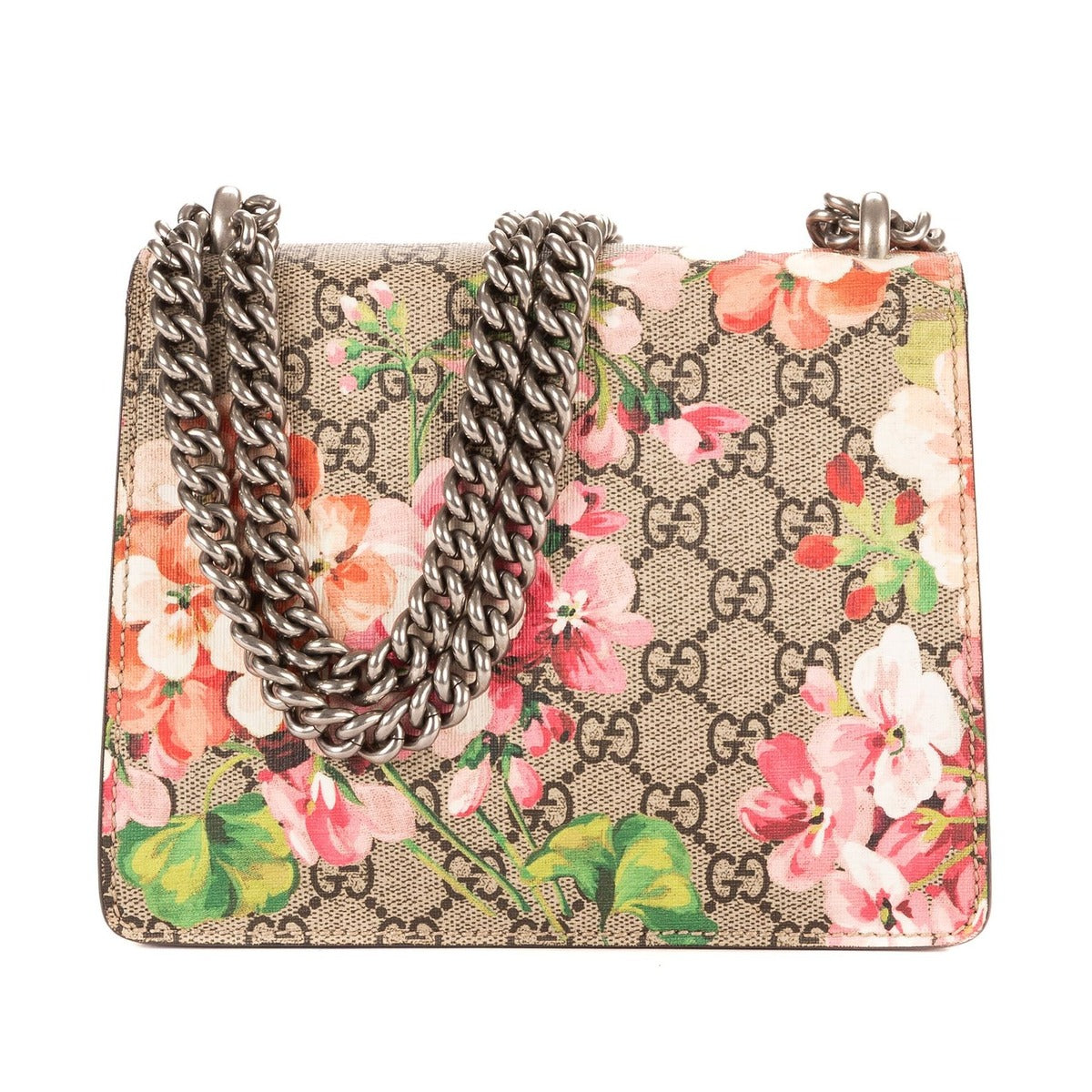 Gucci Blooms Dionysus Beige Burgundy Supreme Canvas Shoulder Bag — view 5