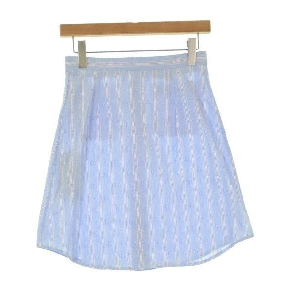 Gucci Skirt Cotton White Light Blue Red — view 2