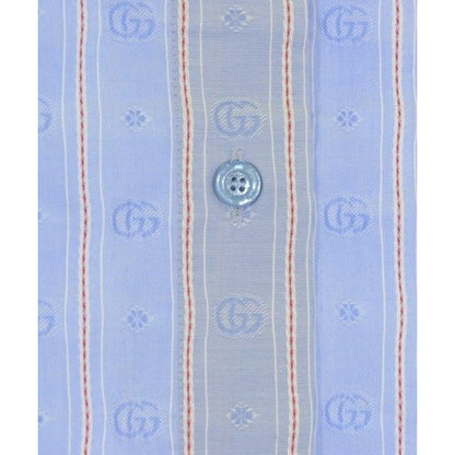 Gucci Skirt Cotton White Light Blue Red — view 5