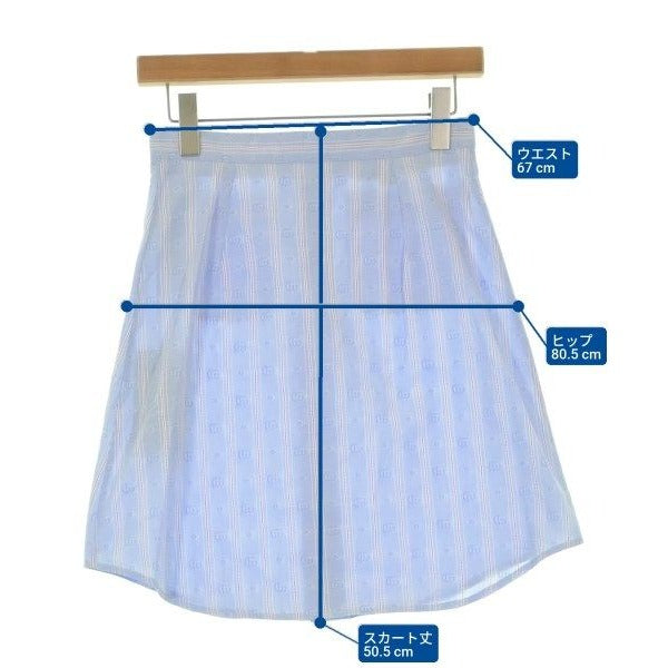 Gucci Skirt Cotton White Light Blue Red — view 6