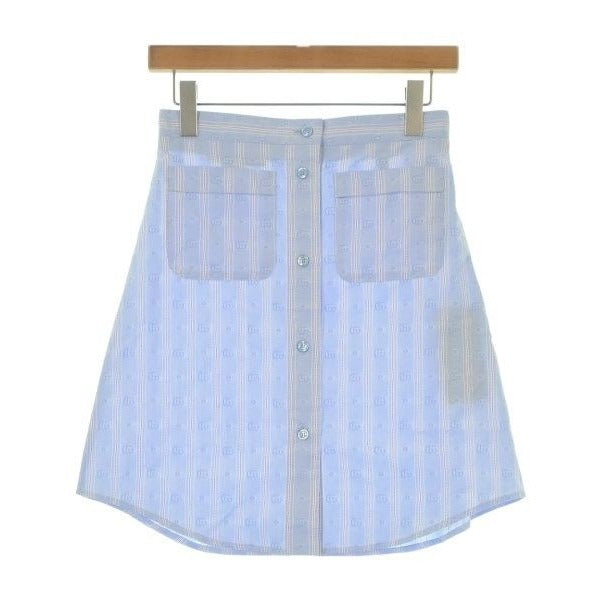 Gucci Skirt Cotton White Light Blue Red