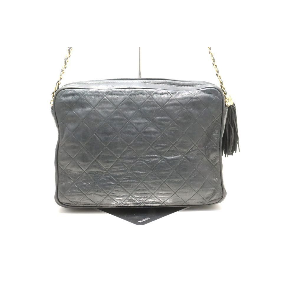 Chanel Quilted Fringe Leather Chain Shoulder Bag — view 2