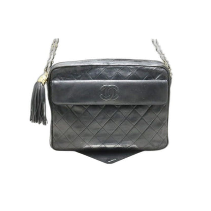 Chanel Quilted Fringe Leather Chain Shoulder Bag