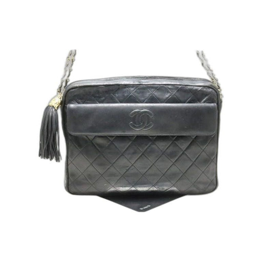 Chanel Quilted Fringe Leather Chain Shoulder Bag