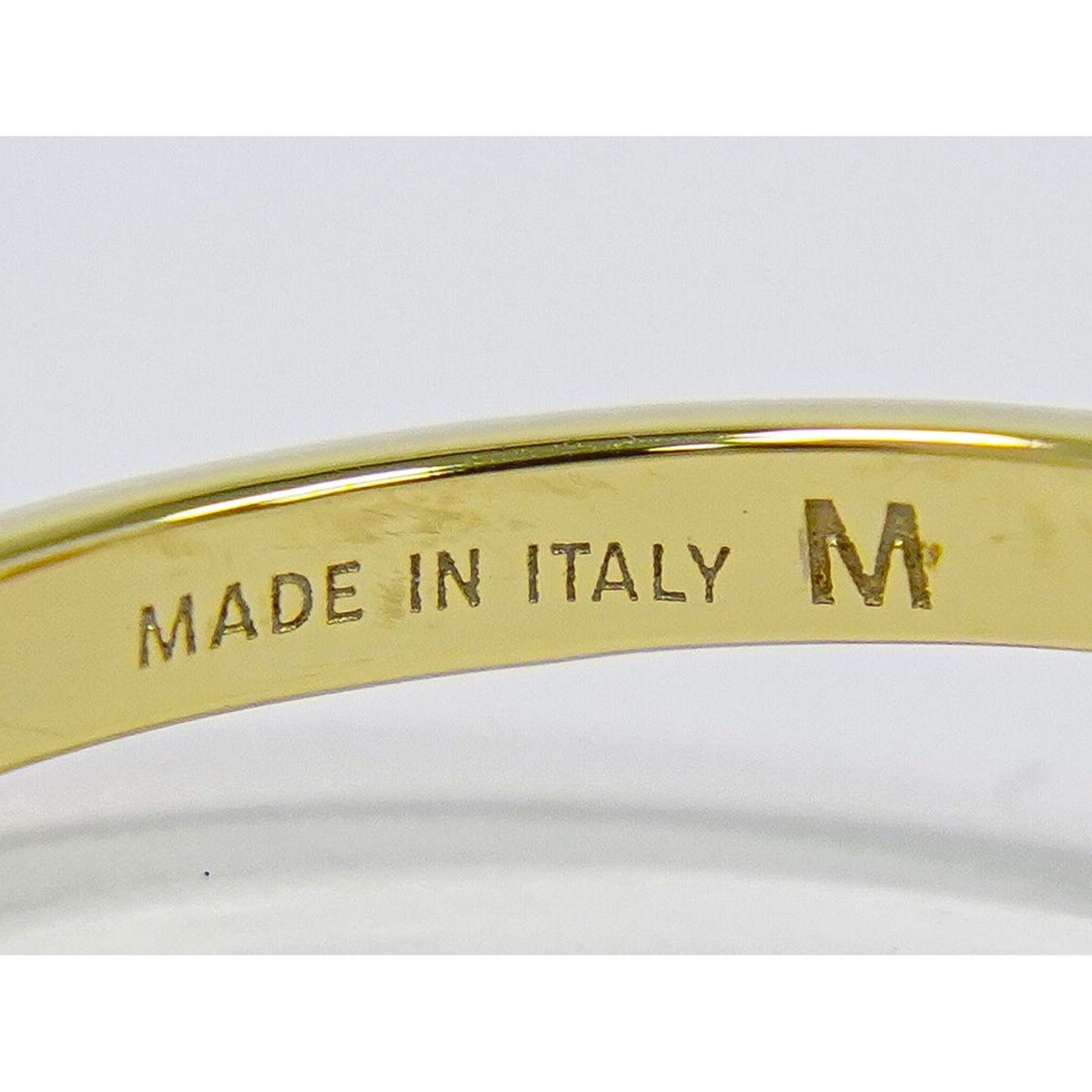 Fendi FF Logo Crystal Stone Ring Gold Plated — view 8