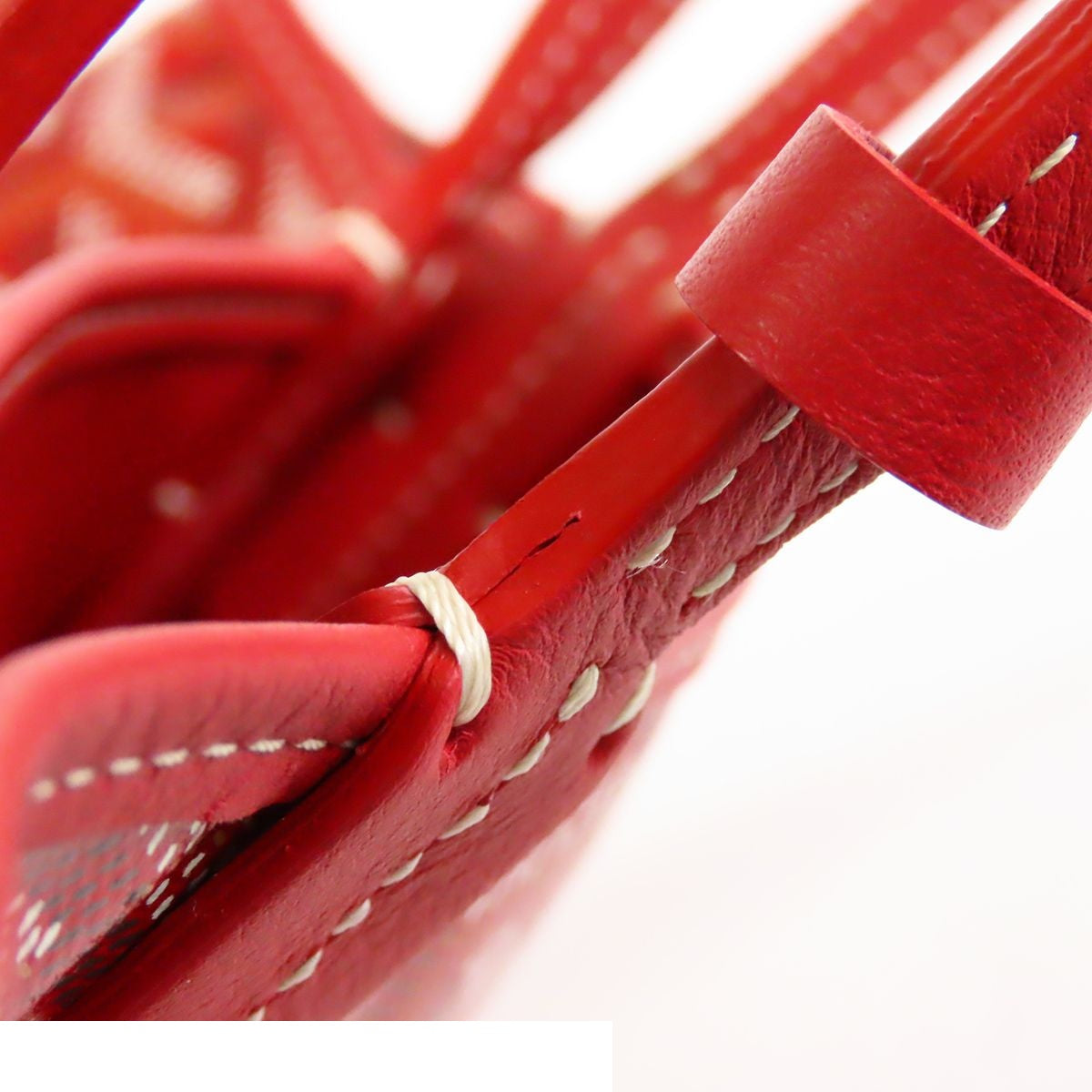 Goyard Anjou Mini Rouge Red Canvas Leather Reversible Tote Bag — view 7
