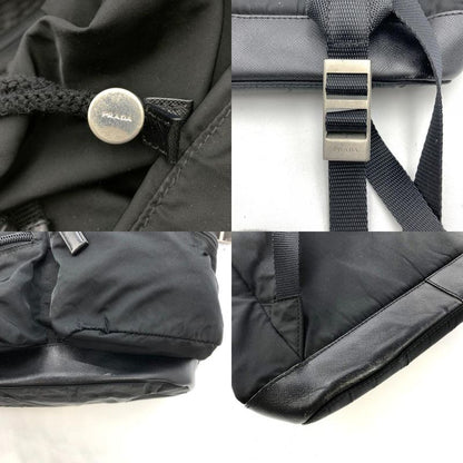 Prada Backpack Daypack Black Nylon Women Men Fashion