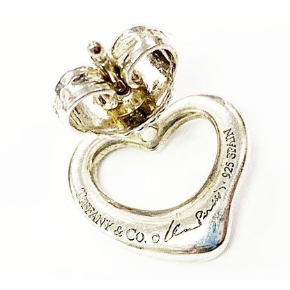 Tiffany & Co Open Heart Earrings Silver Aa — view 4